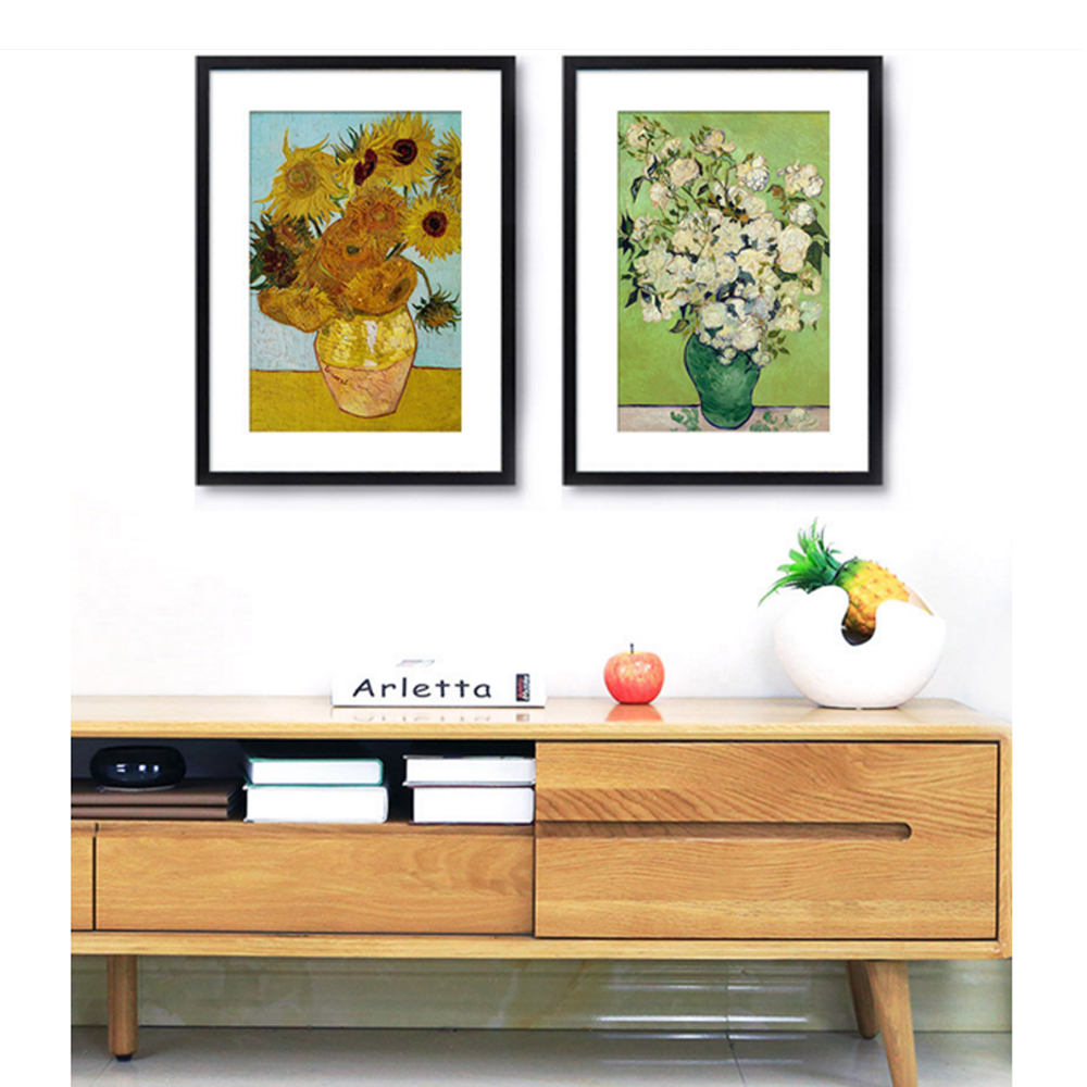 Nordisk enkel træ fotoramme a4 6 tommer sort hvid... – Grandado