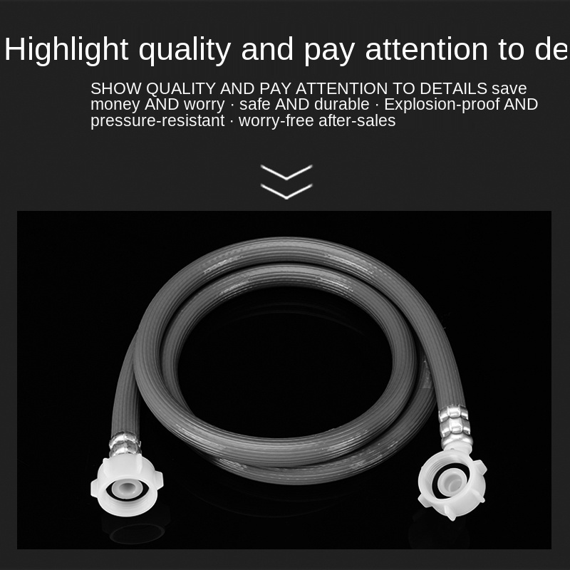 Drum Washing Machine Water Pipe Inlet Pipe Joint 3/4 IN Threaded Interface European-style Automatic Water Supply Hose Universal