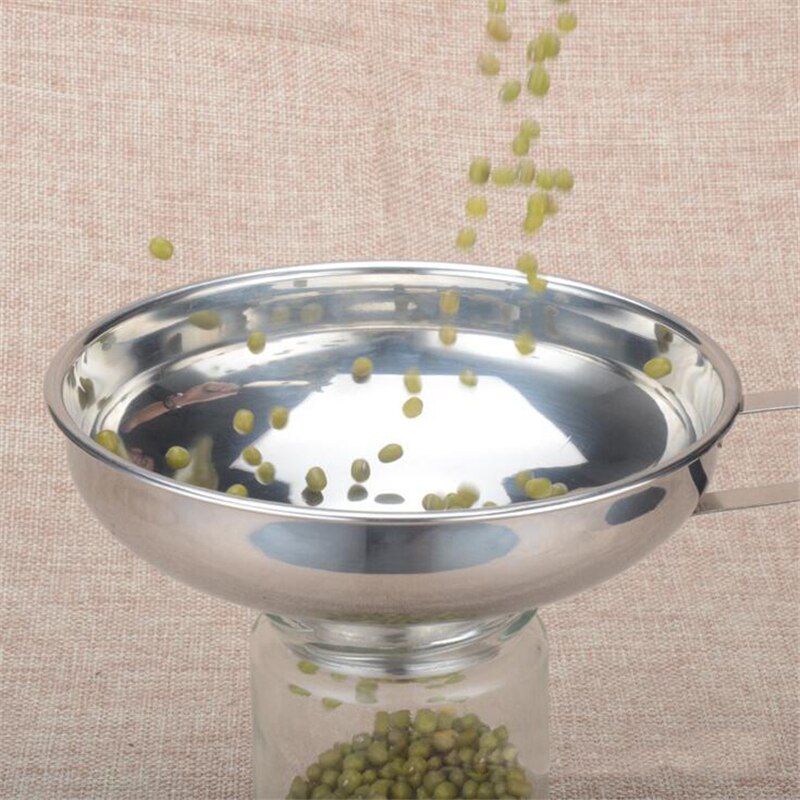 De acero inoxidable embudo ancho boca Canning embudo filtro de la tolva de accesorios de cocina herramientas de cocina Gadget