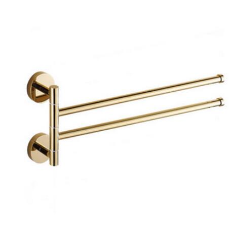 and brief 2-4 Swivel Towel Bars Copper Wall Mounted Bathroom Towel Rail Rack Bathroom Towel Holder Gold Towel Hanger: 2 bars