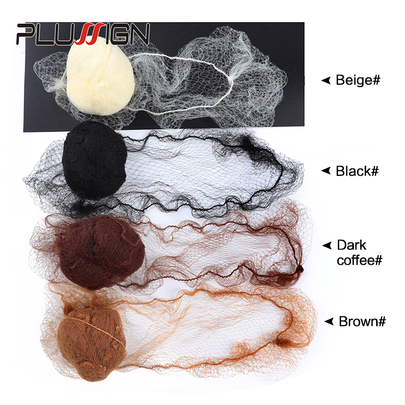 20 pz durevole nylon retina per capelli per panino strumento per lo messa in piega dei capelli nero beige marrone 5mm retina per capelli per parrucche rete per capelli messa in piega retine per capelli