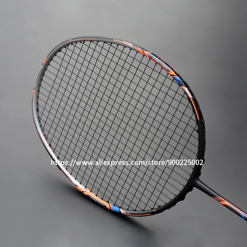 100% Full Carbon Fiber Strung Badminton Rackets 10U Tension 22-35LBS 13kg Training Racquet Speed Sports With Bags For Adult