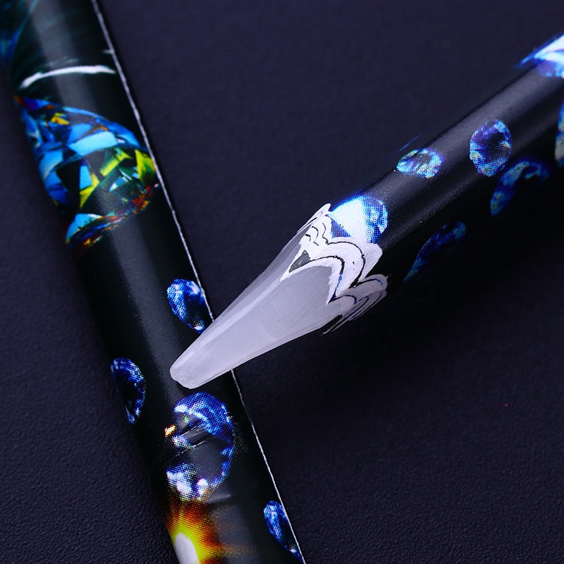 Professionele Wax Nail Puntjes Pen Nail Art Gereedschap Rhinestones Crystal Gems Picking Potlood Pen Pick Up Tool