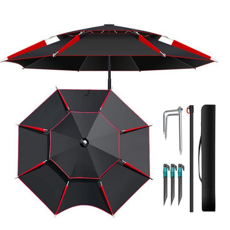 Vissen Zonnescherm Paraplu Grote Dubbele Luifel Geventileerde Paraplu Anti-regenbui Vissen Zonnescherm Paraplu Voor Terras