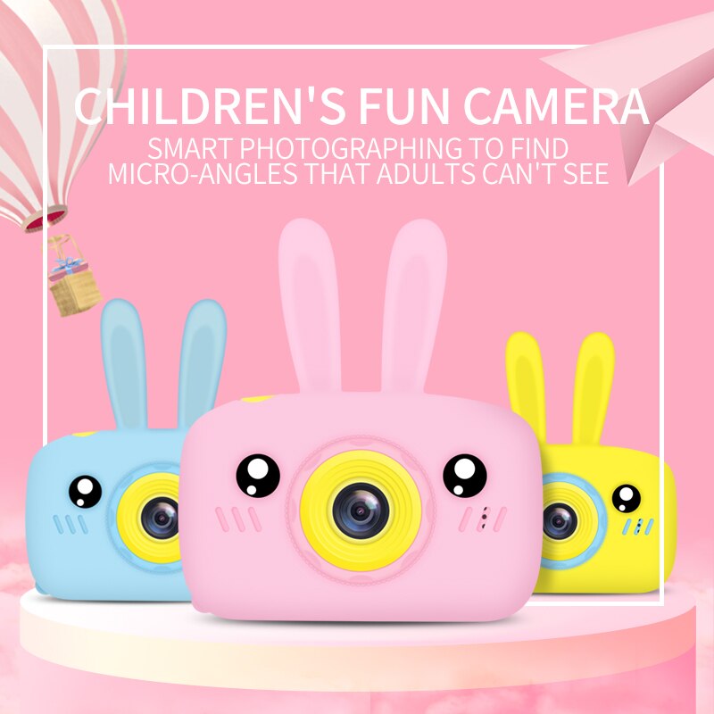 JAMSWALL – appareil photo pour enfants filles, caméra vidéo numérique 12mp 1080P FHD avec 28 filtres amusants, coque mignonne en Silicone souple, lanière, 2.4