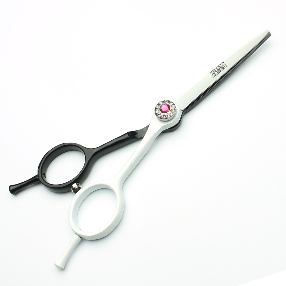 Kapper haar schaar zwarte 5.5 inch diamant professionele rvs snijden schaar kappers stylist schaar tool