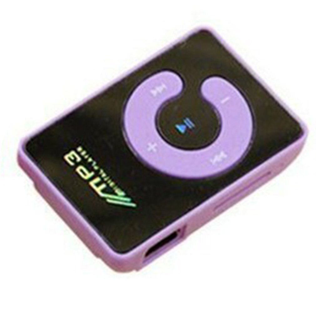 Portable Mini Clip USB MP3 Player Music Media Support Micro SD TF Card Hifi MP3 for Outdoor Sports: purple