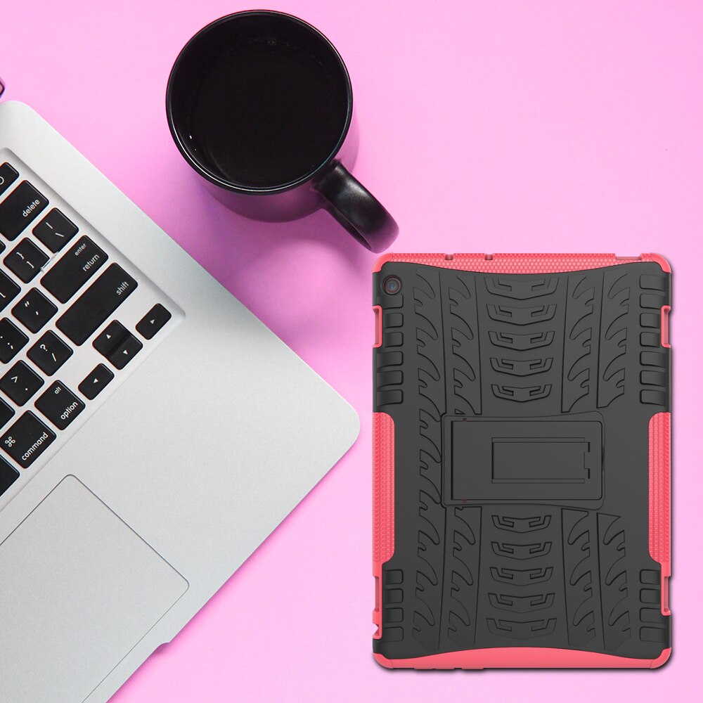 Etui til huawei mediapad  m3 lite 10 10.1 bah -w09 bah -al00 bah -l09 cover 2 in 1 hybrid robust holdbar silicium coque funda
