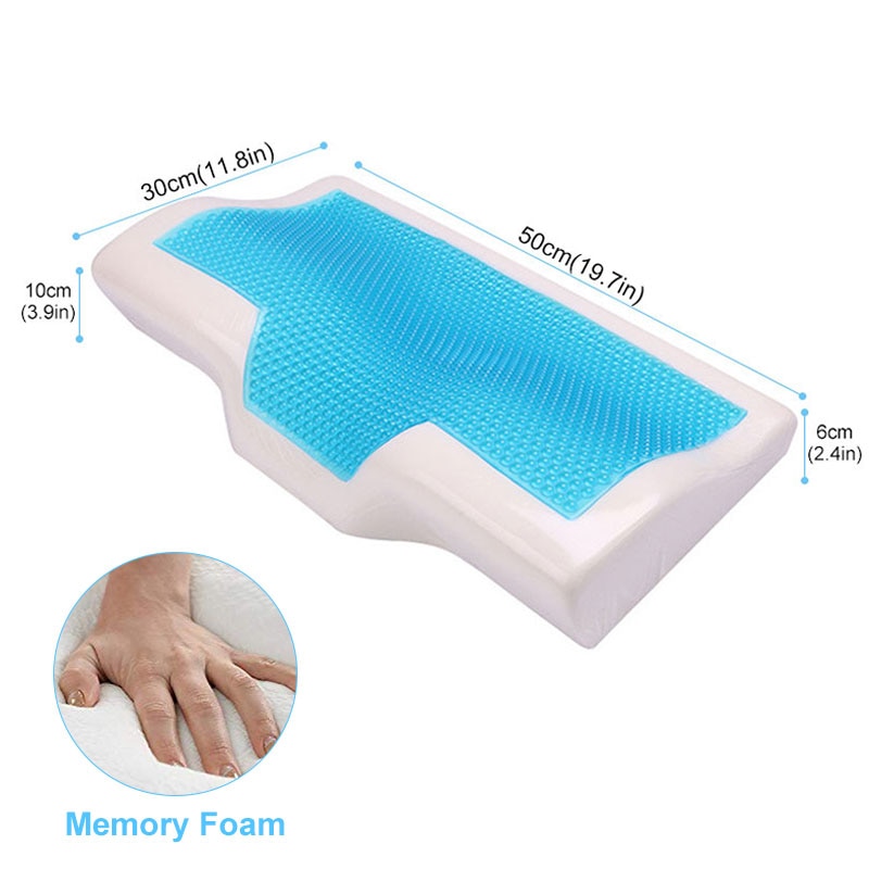 Memory Foam Gel Kussen Trage Rebound Zomer Ice-Cool Anti-Snurken Orthopedische Slapen Gezondheidszorg Nek Kussens Voor thuis Beddengoed