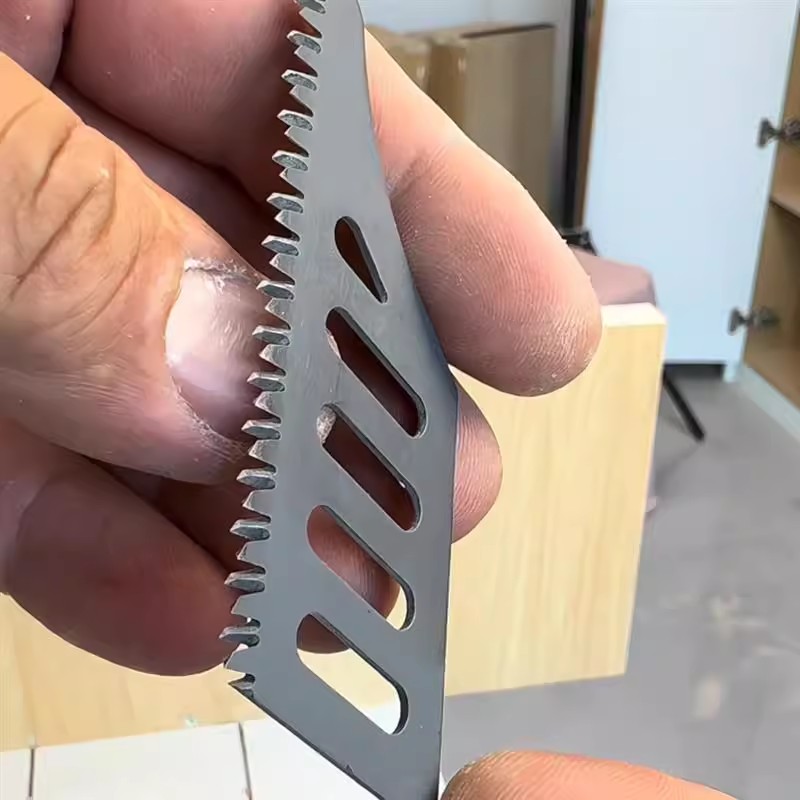 Cuchillas de corte al ras de madera, hoja de sierra de calar con vástago en T de acero al carbono, dientes gruesos reemplazables para herramientas de corte de espacios apretados de aluminio