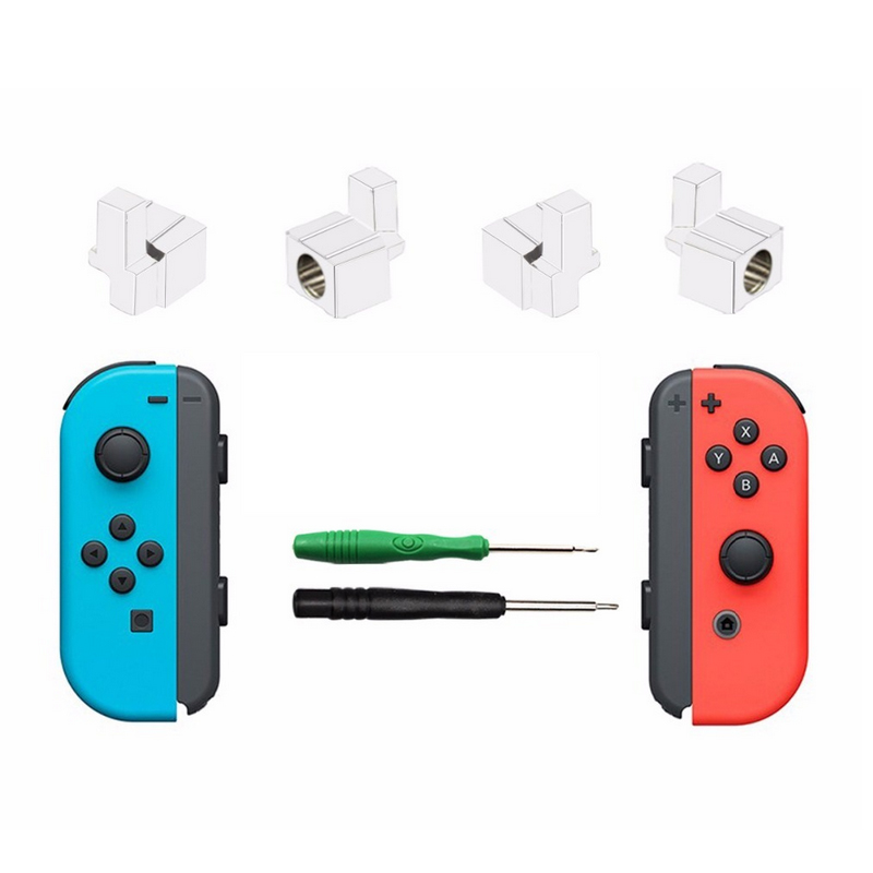 Boutons de boucles de verrouillage en métal de remplacement pour interrupteur de rechange NS JoyCon pièces de réparation avec tournevis Kit d'outils