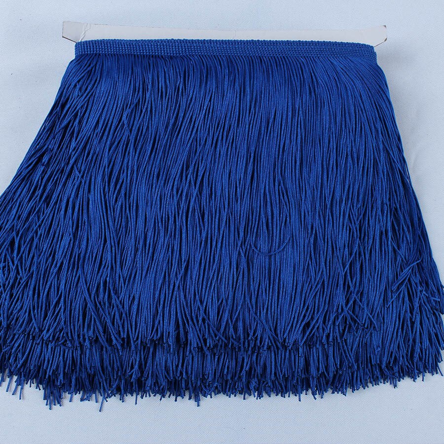 10 Yards/lot Lace Fringe Tassel Polyester Lace Trim Lint DIY Gordijn Latin Jurk Podium Kledingstuk 15 cm/ 20 cm/30 cm Breed: M / GRIJS