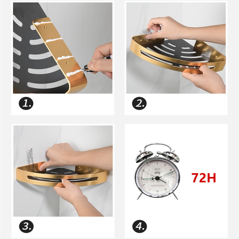 Luxe Badkamer Planken Driehoek Hoekplank Douche Storage Rack Holder Wandcloset Organizer Badkamer Accessoires