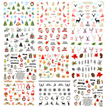 11 Vel 3D Kerstman/Kerstman/Elanden/Sneeuwpop Nail Stickers Kerst Jaar Nail Decals Wraps manicure Decoratie Gereedschappen