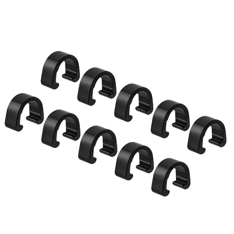 MUQZI 10pcs Bicycle Brake Cable C-Clips Hydraulic Hose Housing Shift Cable Clamps Hose Cable Guide Clamps: Red