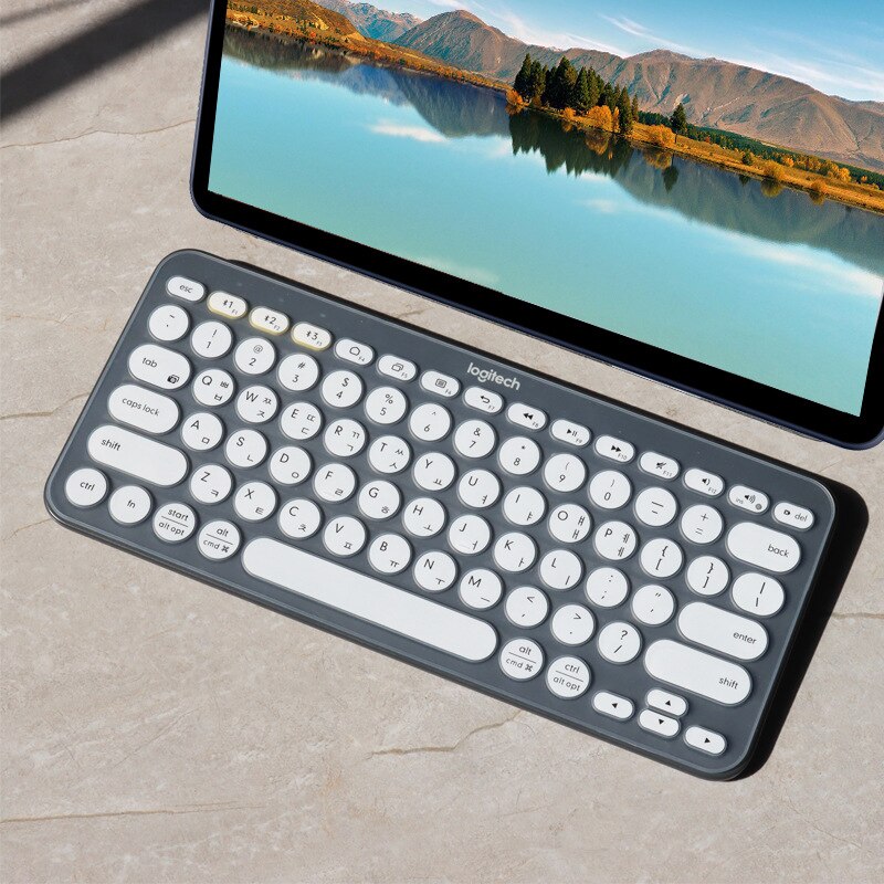 Housse de clavier sans fil pour Logitech K380, étui en Film Silicone souple et fin, coloré US, en coréen et en anglais: F-in Korean