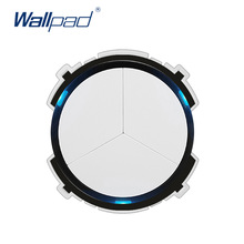 Wallpad 3 Gang 1 Way Wall Light Switch LED Indicator Function Key Only Free Combination