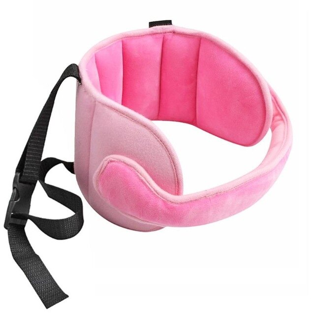 Baby Head Fixed Sleeping Pillow Adjustable Kids Seat Head Supports Neck Safety Protection Pad Headrest Children Travel Pillow: Pink