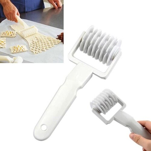 Baking Pie Pizza Bread Pastry Tool Lattice Roller Cutter Rolling Pin Kitchen