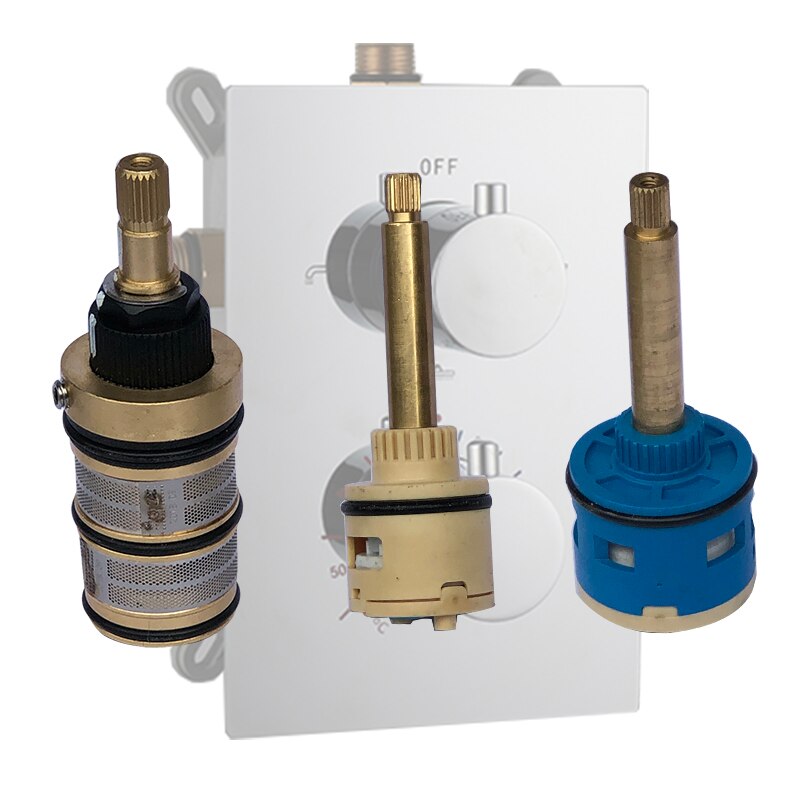 The Cartridge For Thermostatic Shower Faucet Mixing Valve Concealed Easy-mount Box Brass Concealed Valve