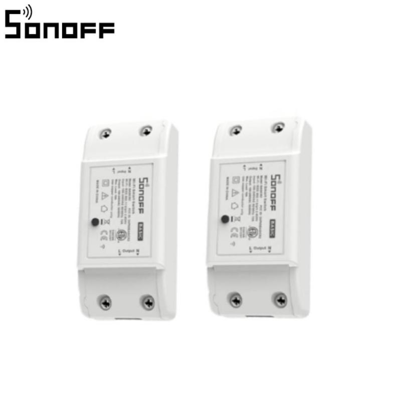 SONOFF Basic R2 10A WiFi DIY Smart Switch Remote Controller Smart Home Light ON/OFF Module Work With EWeLink Alexa Google Home: 2 pcs