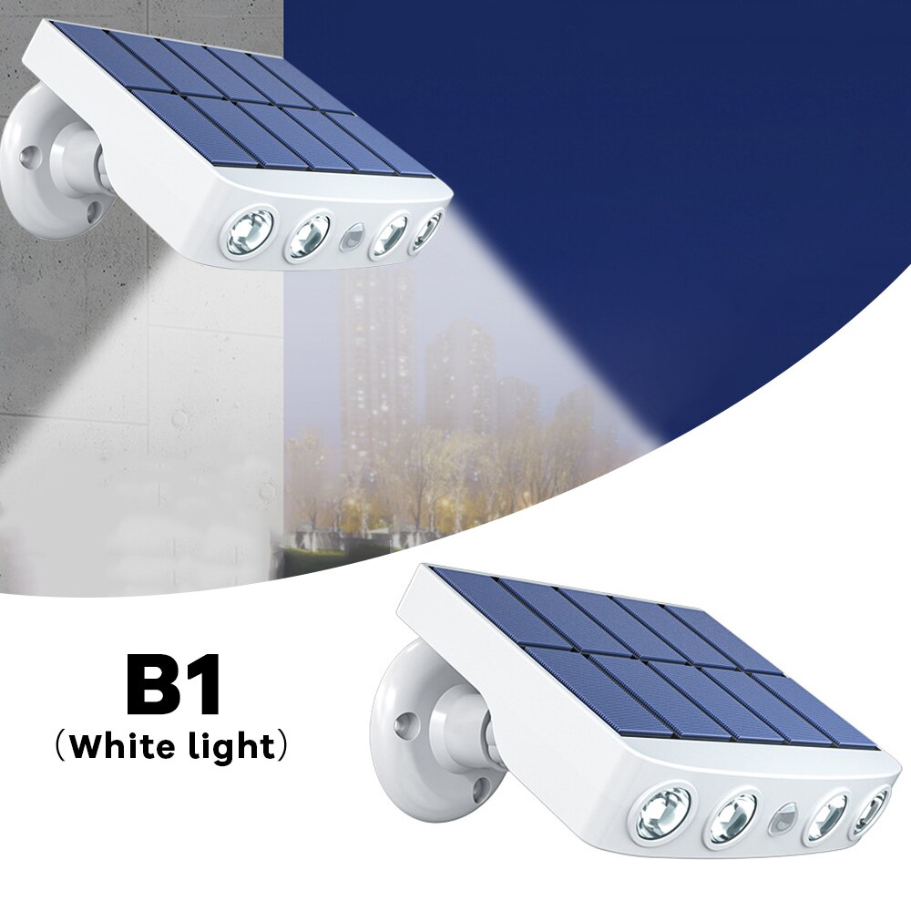 Led Solor Light Outdoor Wandlamp Motion Sensor Patio Yard Tuin Zonne-verlichting IP65 Waterdichte Straatverlichting Hoek Verstelbare: B1