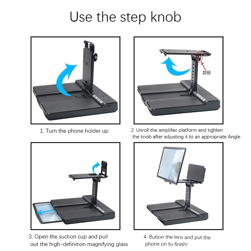 Screen Magnifier Voor Smartphones 3D Ultra Clear Projector Opvouwbare Mobiele Houder Met Screen Vergroting Houder