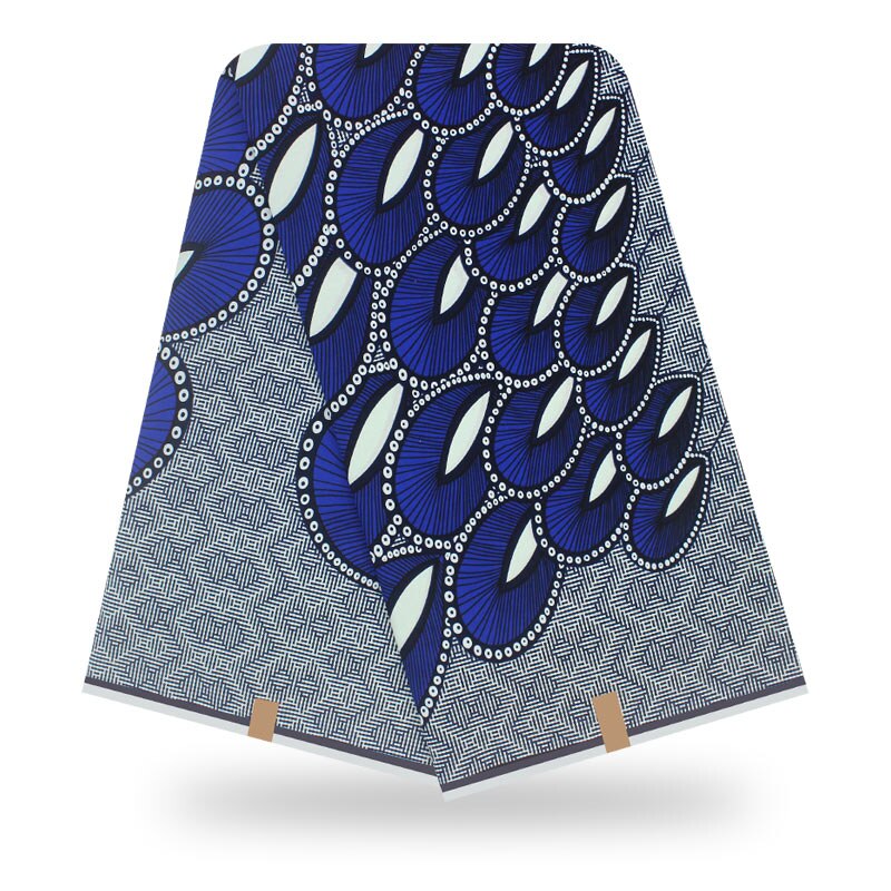 Afrikaanse Fabrix Waxprint Ankara Katoen Wax Pagne Wax 6 Yards Afrikaanse Ankara Naaien Stof: color12