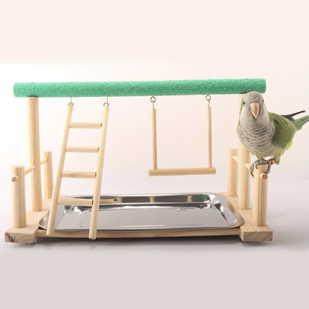 Wooden Parrot Playstand Perch Bird Play Stand Small Birds Play Gym Cockatiel