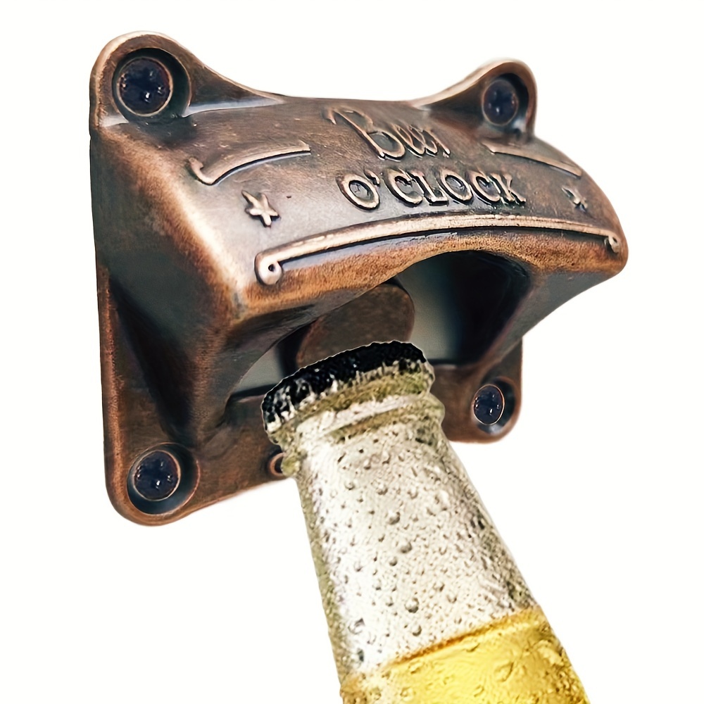1/5/10 st flasköppnare med "ölklockan" väggmonterad retro grill gör-det-själv solid ölöppnare verktyg bar dekorativ öppnare köksprylar