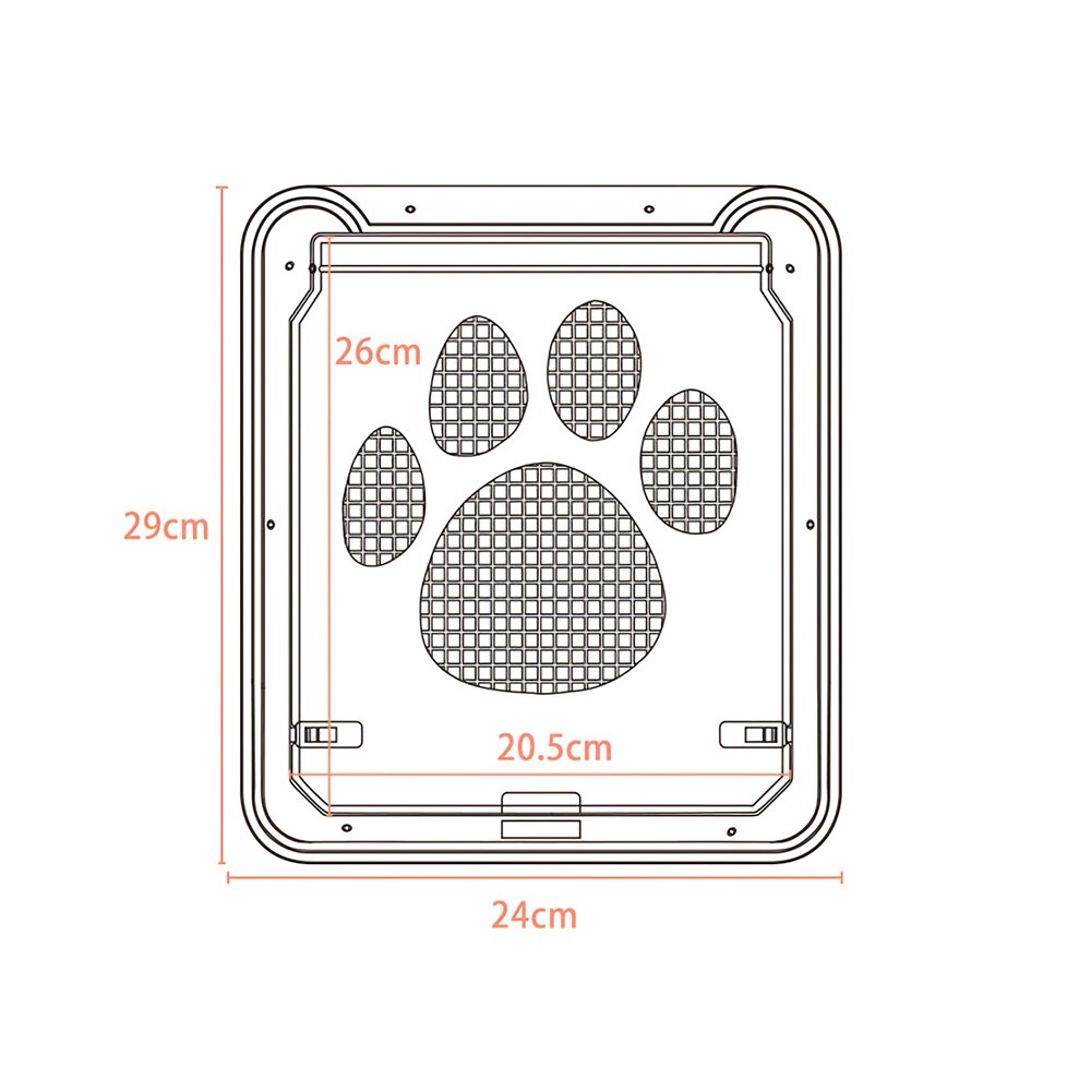 Pet Door Safe Lockable Magnetic Screen Door For Dogs Cats Window Gate For Pets Freely Pretty Pattern Easy Install