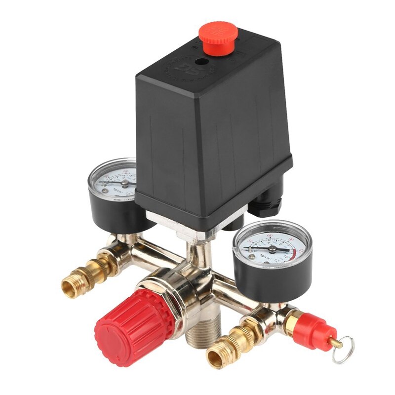 Pressostat-Soupape De Compresseur D'air 220V Pression Automatique Pressostat Compresseur Dair Compresseur Interrupteur Controle Valve Pour Une Reduction Rapide De La Pression4 Trous 84179996