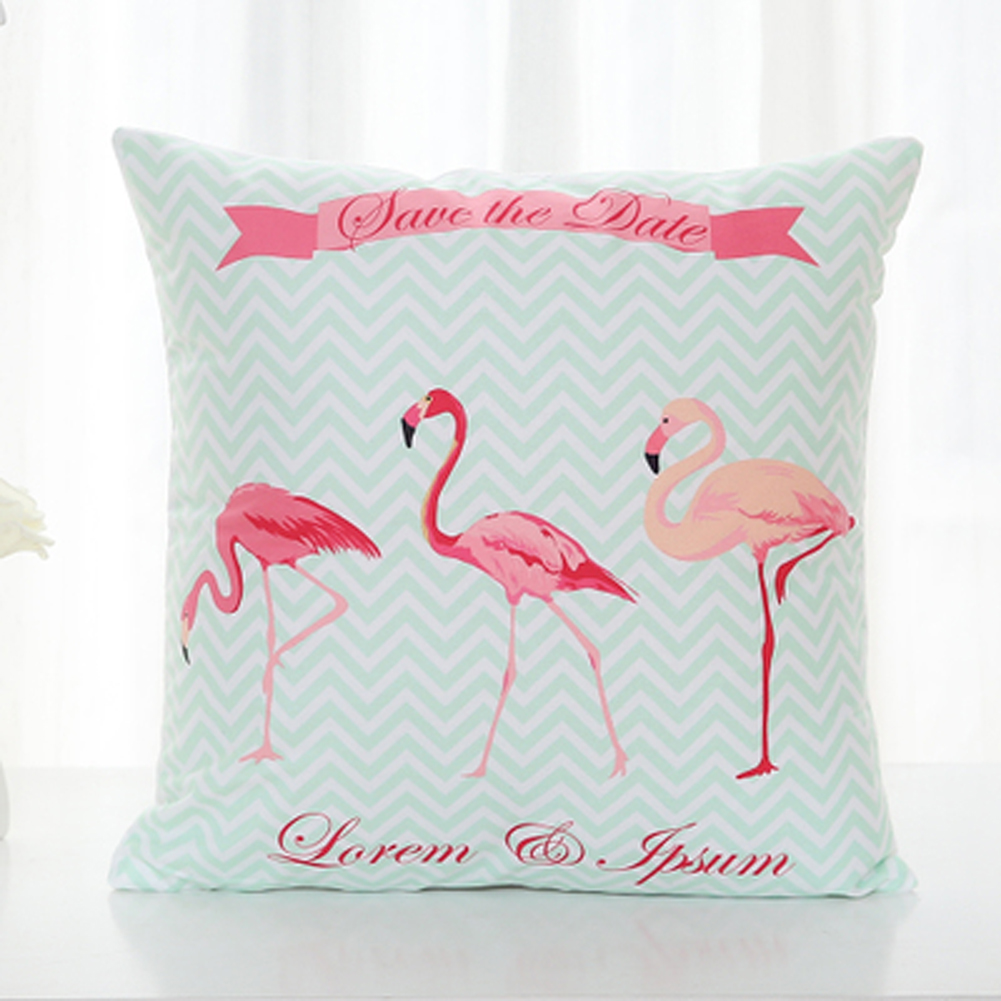 Nordic Flamingo Tropische Blad Kussenhoes Bloem Polyester Sierkussen Woondecoratie Sofa Decoratieve Kussensloop: 9