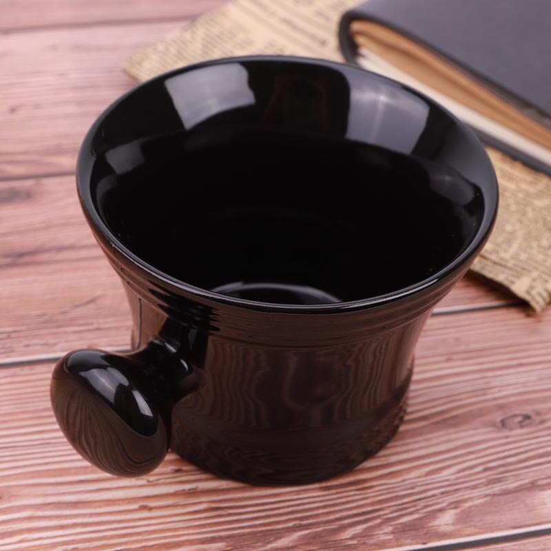 Yaqi Black Color ABS Plastic Shaving Bowl For Men Shaving Brush