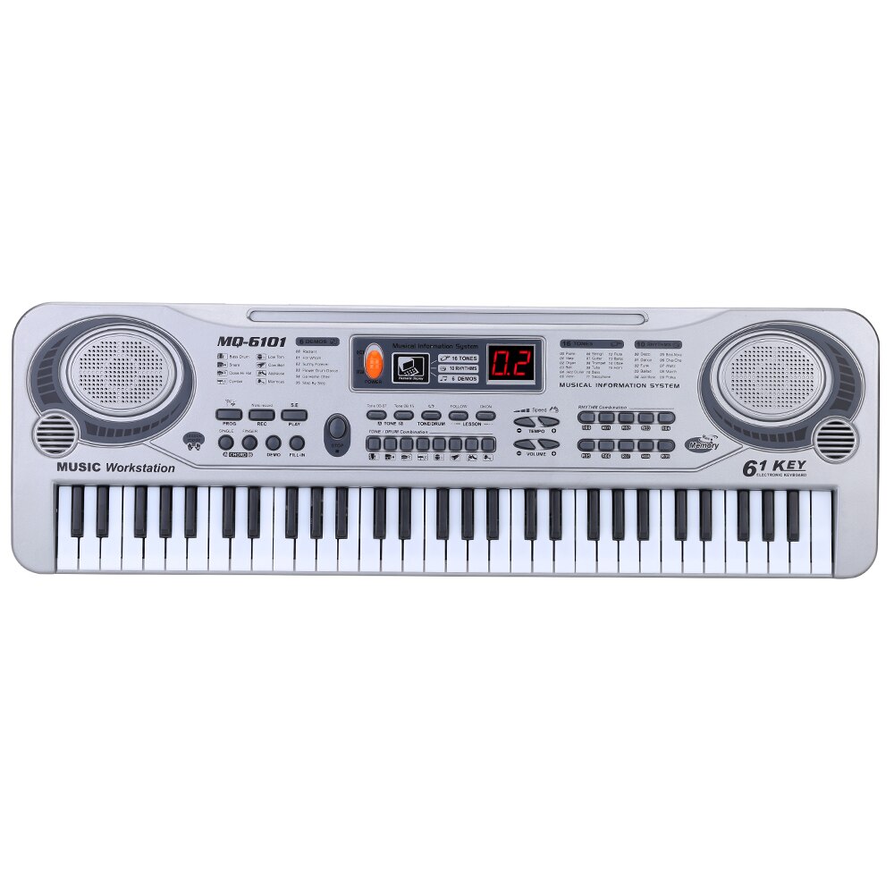 21 "61 toetsen LED Elektronisch Keyboard Muziek Speelgoed met Microfoon Educatief Electone Christmas voor Kinderen Kids