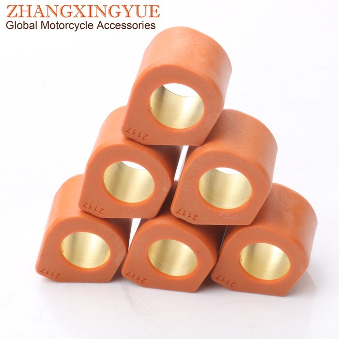 6pc rendimiento variador pesos para rodillos 9 gramos 11,5 gramos 13gram 14gram 21x17mm para Vespa GTS200 GTS250 GTS300 GTS 200, 250, 300: 9G