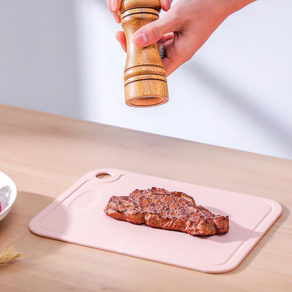 Cutting Board Double-sided Non-slip Portable Meat Fruit Vegetable Chopping Block Plastic for Household Kitchen Tools