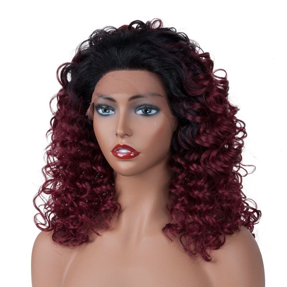 Trends Curly Synthetic hair Lace Front wig High Density Hair Wigs For Women