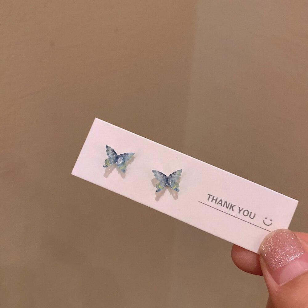 2022 Y2K Esthetische Punk Stijl Vloeibare Vlinder Earring Voor Vrouw Koele Metalen Vlinder Oorbellen Sieraden: A6