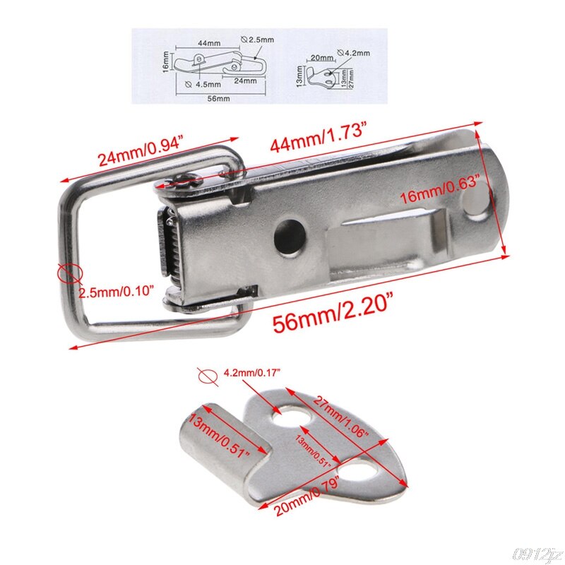 4 Pcs Hardware Cabinet Boxes Spring Loaded Latch Catch Toggle Hasp