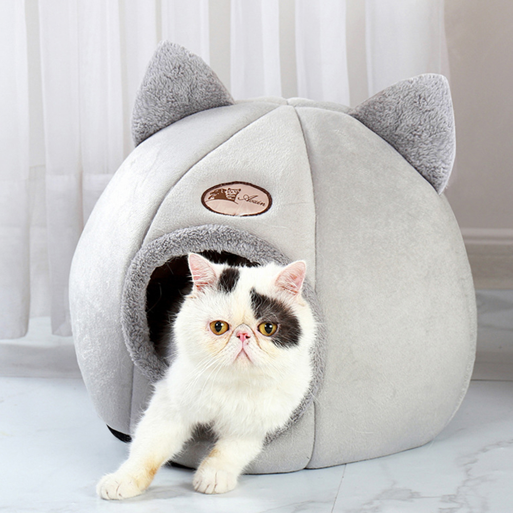 Cama cómoda para dormir profundamente en invierno para gato, cesta pequeña para casa de perro, productos para mascotas, tienda de campaña acogedora, cueva, cama para interior, novedad