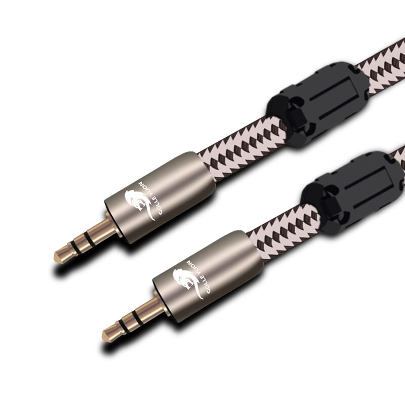 Audiophile 3.5mm Mini Jack AUX Cable for AMP PC Mobile Headphone Car 3.5 Male to Male Shielding OFC Audio Cable 1M 3M 5M 10M: black / 1m