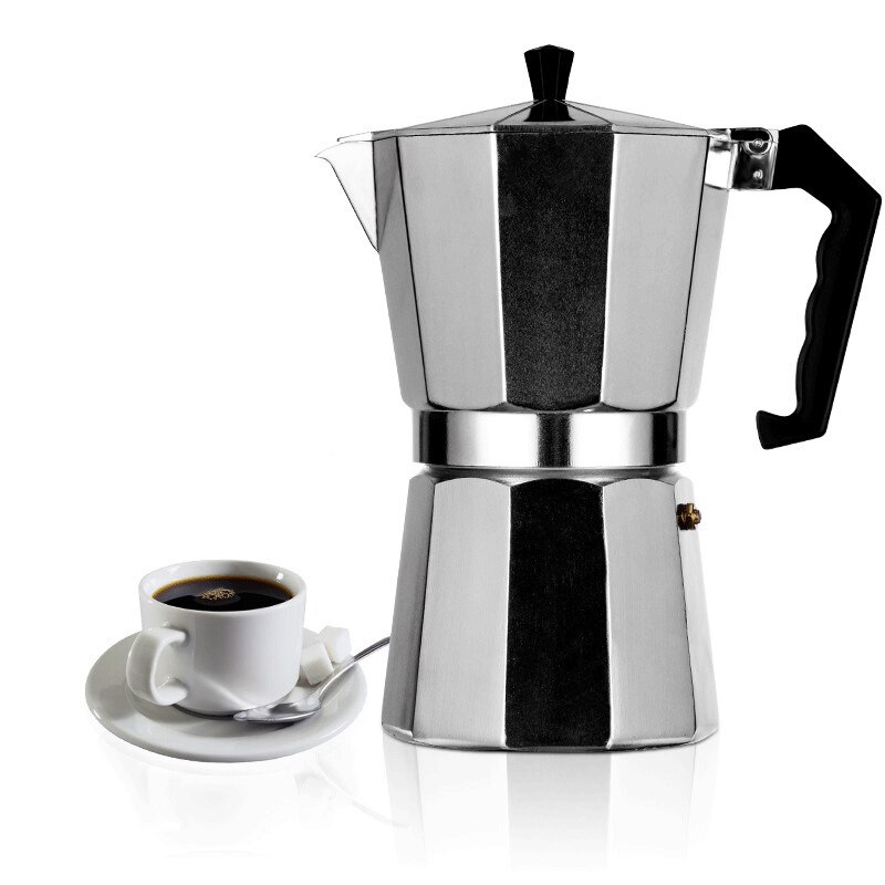 50-600Ml Aluminium Mokka Koffie Pot Snelle Kookplaat Koffie Brouwer Klassieke Achthoekige Vorm Keuken Accessoires Koffie Gebruiksvoorwerpen