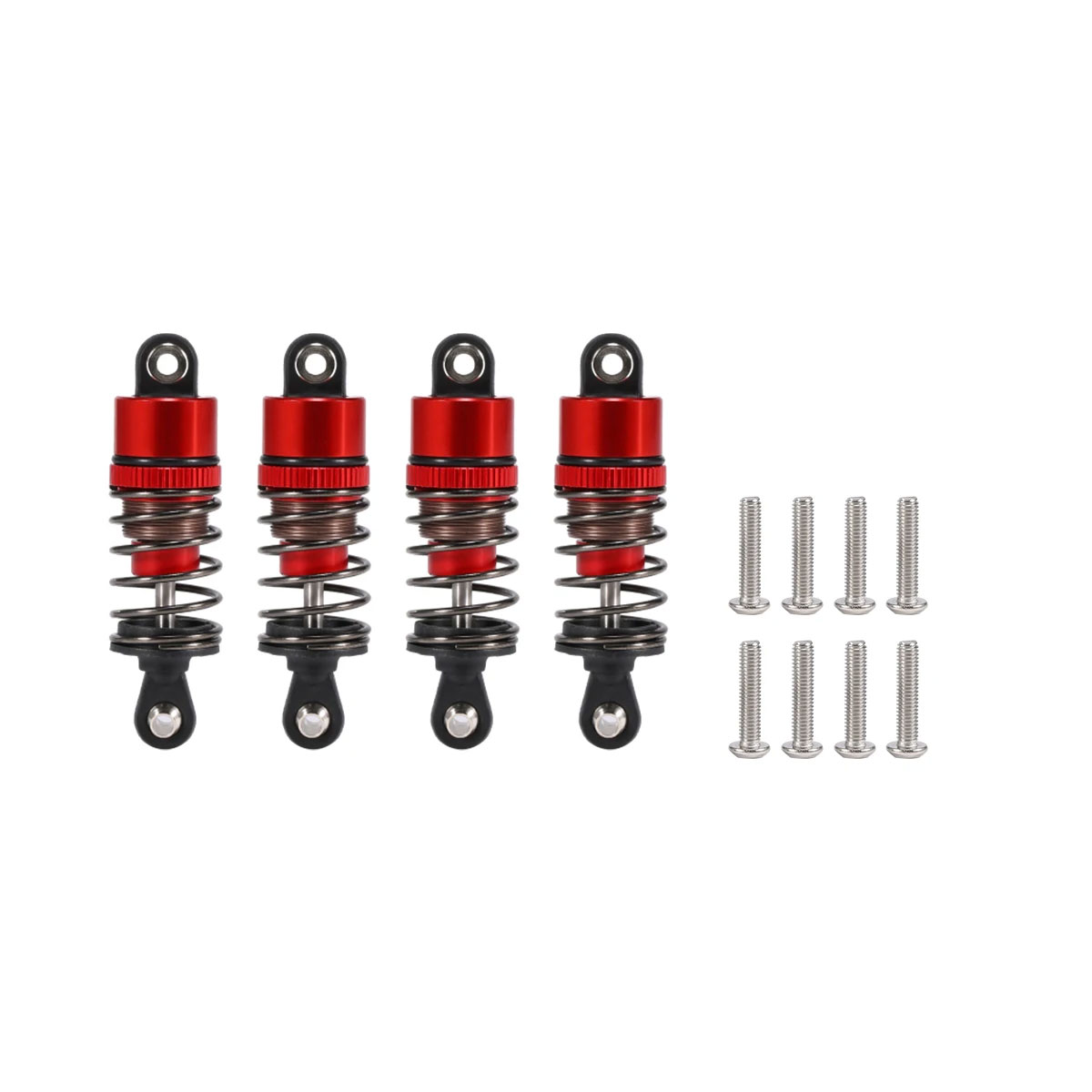 Amortiguador lleno de aceite roscado de 52-120mm para 1/10 RC Truggy Buggy en coches de derrape de turismo por carretera LC Racing Absima piezas de mejora: Blanco