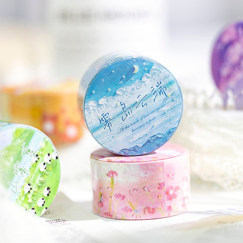 12Pcs Qinghuan In De Wereld Serie Decoratieve Verse Papier Masking Washi Tape