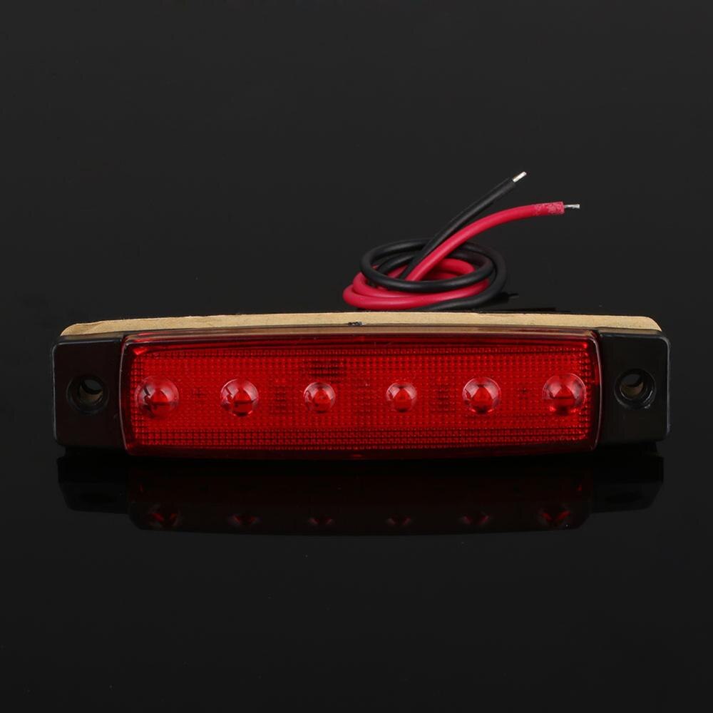 Truck LED 24v Trailer Lights 6led rear tail side marker light taillights red lorry truck led light