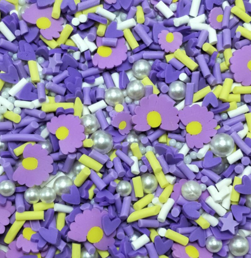 100g polymer ler drys farverige blomster slik til gør-det-selv-håndværk lille sød plastik klei tilbehør scrapbog telefon deco