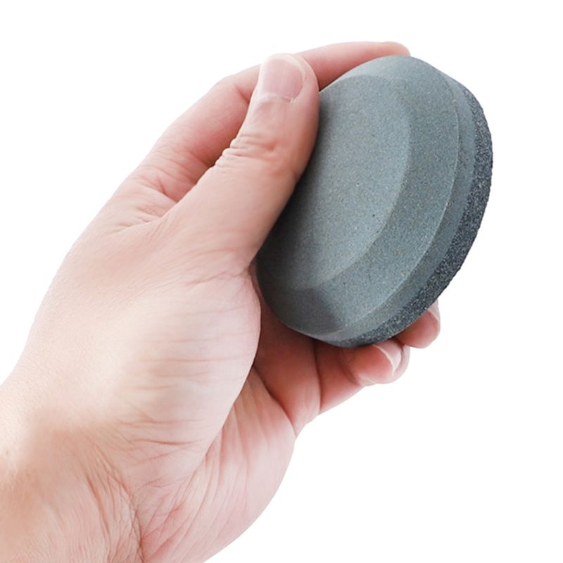 240/400#Household Knife Whetstone Round Axe Sharpening Stone Hand Dual Grit Tool P9YB