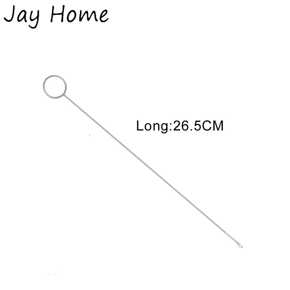 Naaien Loop Turner Haak Rvs Lange Korte Loop Turner Gereedschap Met Klink Voor Bandjes Stof Riemen Diy Breien Accessoires: Long