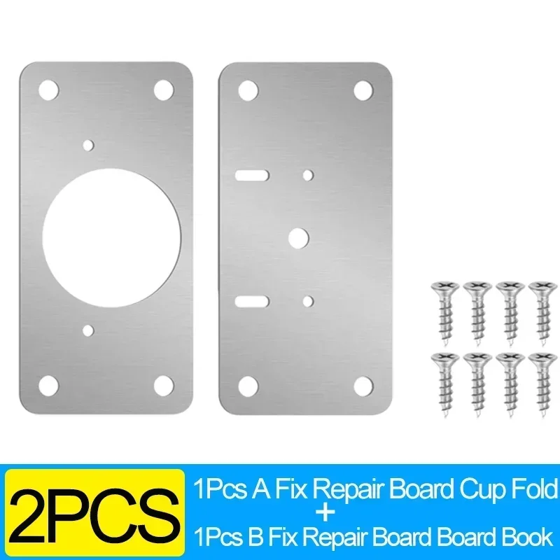 20/2 Stuks Kast Scharnier Reparatie Plaat Kit Rvs Deur Scharnier Montageplaat Met Gaten Voor Thuis Keuken kast Meubels: WHITE